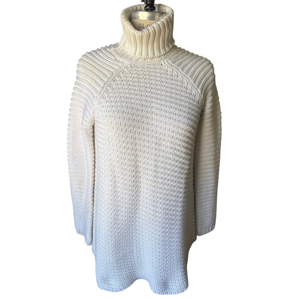 mason Chunky White Turtleneck Sweater Size Small
